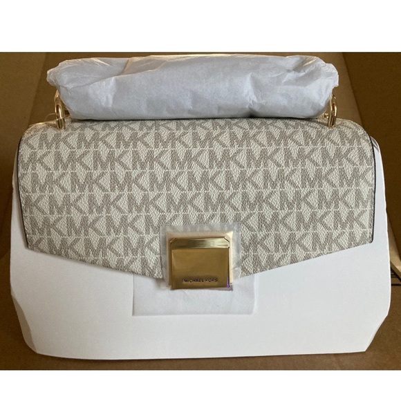 Michael Kors Lita Med Two Tone Logo Xbody Bag - Picture 5 of 11